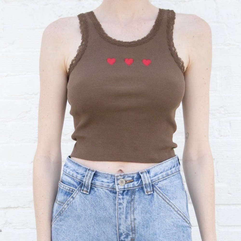 nwt brown brandy heart tank (rare?)